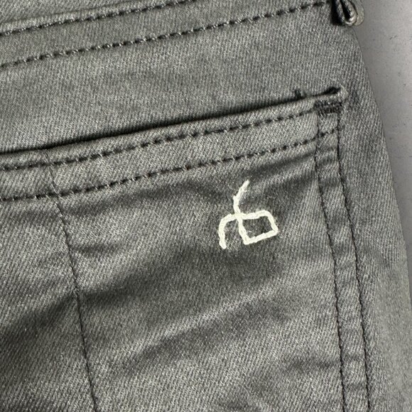 Rag‎ & Bone Ankle Zip Coated Skinny Jeans Womens Size 25 Stretch Denim Mid Rise - Picture 9 of 15